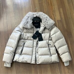 Dawn Levy Womens Vera Ice Beige Jacket Size Medium